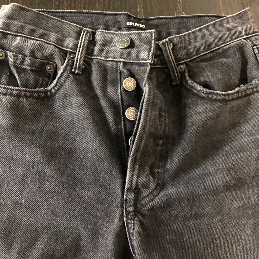 Grlfrnd faded black jean